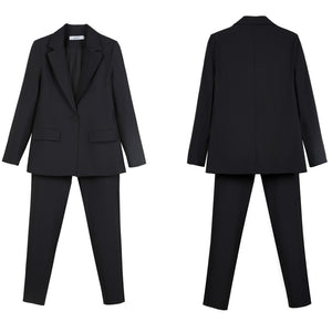 Work Pant Suits OL 2 Piece Set for Women Business interview suit set uniform smil Blazer and Pencil Pant Office Lady suit