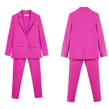 Load image into Gallery viewer, Work Pant Suits OL 2 Piece Set for Women Business interview suit set uniform smil Blazer and Pencil Pant Office Lady suit