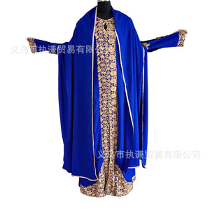 WEPBEL Women Fashion Arab Ladies Kaftan Fashion Dubai Muslim Dress Islamic Clothing Maxi Dress Robes