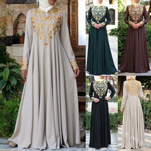 Load image into Gallery viewer, Islamic Clothing Women Muslim Hijab Dress Plus Size Long Dresses Kimono turkey Aid Dubai Islam Robe Abaya moroccan kaftan 5XL