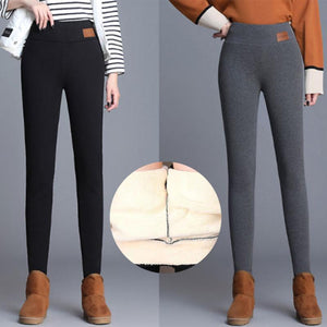 NORMOV Women's Winter Warm Leggings Super-thick High Stretch Lamb Cashmere Leggins High Waist Skinny Trousers