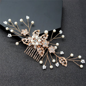 Mix Style Elegant Crystal Pearl Flower Hair Jewelry Wedding Hair Accessories Hair Comb Bridal tiara hair ornaments Wholesale