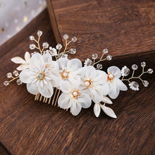 Load image into Gallery viewer, Mix Style Elegant Crystal Pearl Flower Hair Jewelry Wedding Hair Accessories Hair Comb Bridal tiara hair ornaments Wholesale