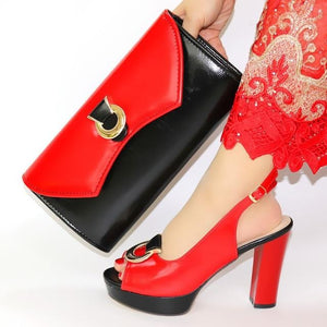 New Arrival Summer High Heeled Shoes for Women Sales In Women Matching Shoe and Bag Set Shoe and Matching Bag for Nigeria Party