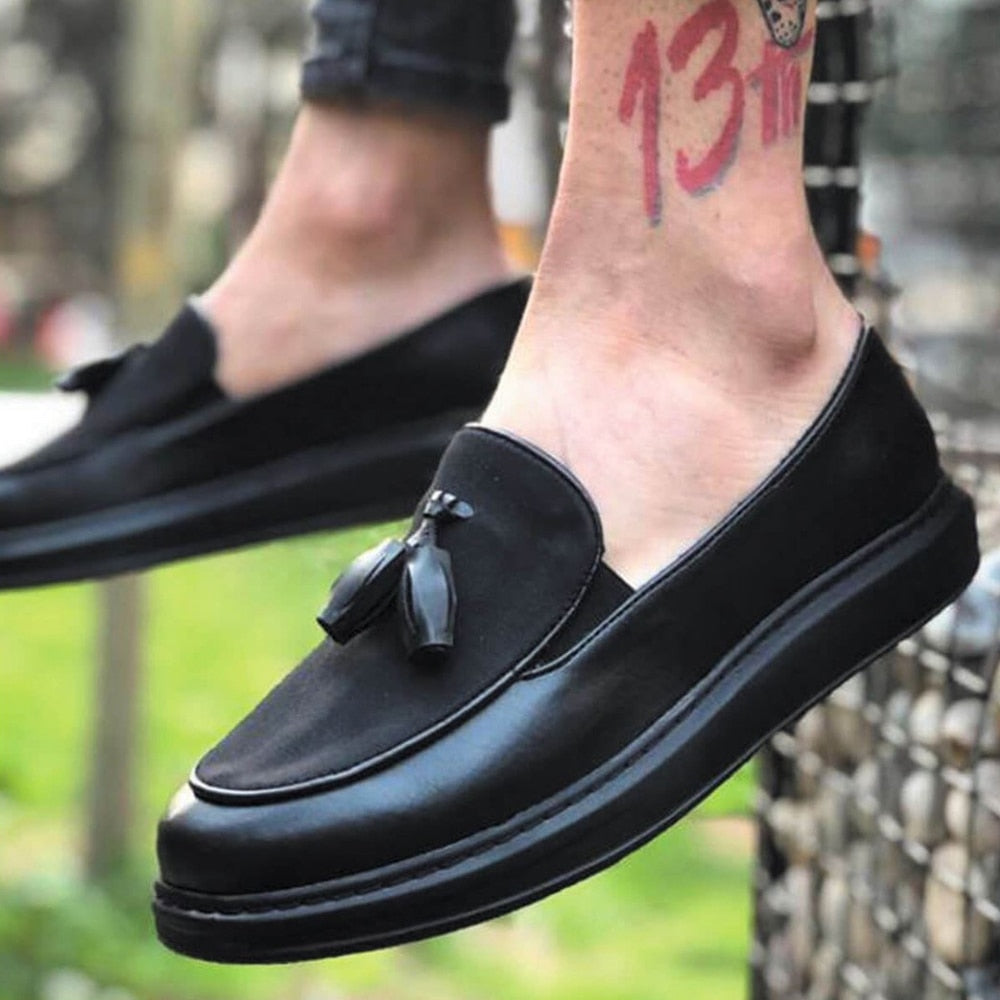 Chekich CH002 ST Male Shoes BLACK. 100% Vegan 100% Cotton Shoe sneaker air van chaussure loafer trainer uomo money footwear