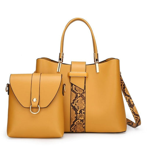 Women's bag high quality stitching 2 piece set ladies large capacity OL handbag luxury designer ladies shoulder messenger bag