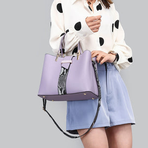 Women's bag high quality stitching 2 piece set ladies large capacity OL handbag luxury designer ladies shoulder messenger bag