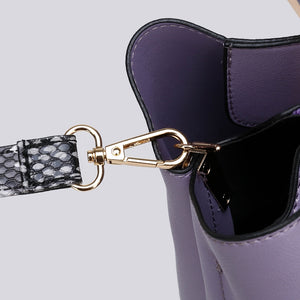 Women's bag high quality stitching 2 piece set ladies large capacity OL handbag luxury designer ladies shoulder messenger bag