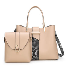 Load image into Gallery viewer, Women&#39;s bag high quality stitching 2 piece set ladies large capacity OL handbag luxury designer ladies shoulder messenger bag