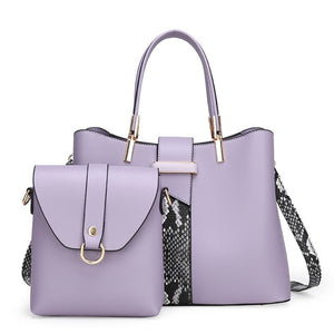 Women's bag high quality stitching 2 piece set ladies large capacity OL handbag luxury designer ladies shoulder messenger bag