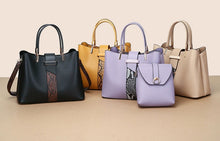 Load image into Gallery viewer, Women&#39;s bag high quality stitching 2 piece set ladies large capacity OL handbag luxury designer ladies shoulder messenger bag