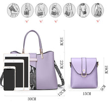 Load image into Gallery viewer, Women&#39;s bag high quality stitching 2 piece set ladies large capacity OL handbag luxury designer ladies shoulder messenger bag