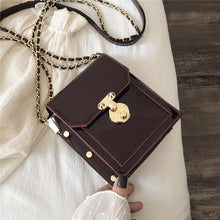 Load image into Gallery viewer, Vintage Square Crossbody bag 2020 Fashion New Quality Patent Leather Women&#39;s Designer Handbag Lock Chain Shoulder Messenger Bag