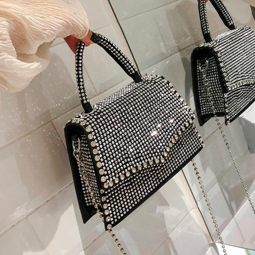 Diamond Flap Small Tote Bag 2020 Summer New Quality PU Leather Women's Designer Handbag Chain Shoulder Messenger Bag Travel Bag