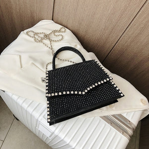 Diamond Flap Small Tote Bag 2020 Summer New Quality PU Leather Women's Designer Handbag Chain Shoulder Messenger Bag Travel Bag