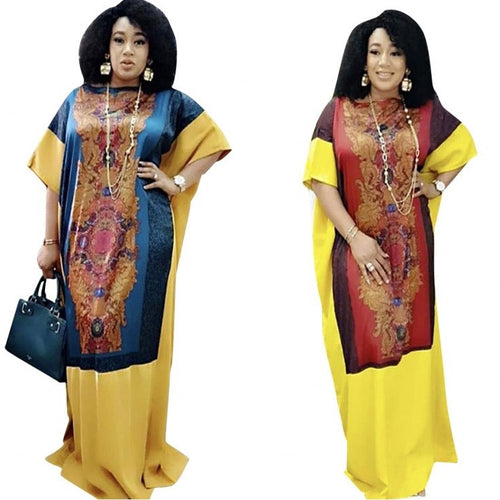 Summer Long Maxi Dress Robe African Dresses For Women Dashiki Plus Size Dress Ladies Traditional African Clothing Fairy Dreess