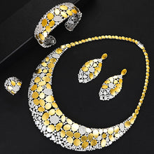 Load image into Gallery viewer, missvikki Nigerian India Russia Wedding Bride Luxury Necklace Dubai 4PCS Dress Jewelry Set for Women Daily Party Cubic Zirconia