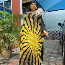 Load image into Gallery viewer, Plus Size Off Shoulder Danshiki Prints Long Maxi Bazin Dress African Traditional Clothing Nigerian South Africa Party Robe Gowns