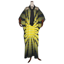 Load image into Gallery viewer, Plus Size Off Shoulder Danshiki Prints Long Maxi Bazin Dress African Traditional Clothing Nigerian South Africa Party Robe Gowns