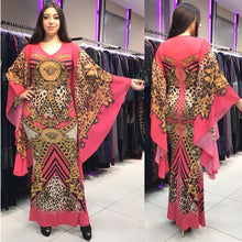 Load image into Gallery viewer, Plus Size African Print Dresses Kanga Clothing Ankara Dresses Danshiki Slim African Bazin Africa Clothes Fairy Dress Robes Gown