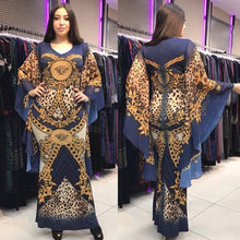 Load image into Gallery viewer, Plus Size African Print Dresses Kanga Clothing Ankara Dresses Danshiki Slim African Bazin Africa Clothes Fairy Dress Robes Gown