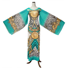 Load image into Gallery viewer, Plus Size African Print Dresses Kanga Clothing Ankara Dresses Danshiki Slim African Bazin Africa Clothes Fairy Dress Robes Gown