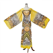 Load image into Gallery viewer, Plus Size African Print Dresses Kanga Clothing Ankara Dresses Danshiki Slim African Bazin Africa Clothes Fairy Dress Robes Gown