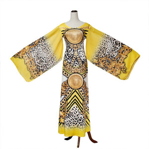 Plus Size African Print Dresses Kanga Clothing Ankara Dresses Danshiki Slim African Bazin Africa Clothes Fairy Dress Robes Gown