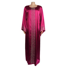 Load image into Gallery viewer, New African Design Dashiki Dress Silk Beading Abaya Diamonds Maxi Bazin Rich Long Sleeve Robe Africaine Femme Sexy Lady Party