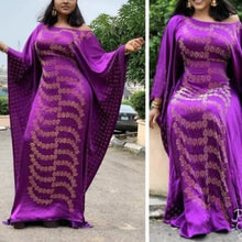 Load image into Gallery viewer, African Long Maxi Dresses for Women Plus Size Diamond Sequined  Dashiki Africa Clothes Abaya Dubai Muslim Dress Robe Party Gown