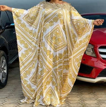 Load image into Gallery viewer, Super Size New African Women&#39;s Dashiki Silk Fashion Loose Embroidery Long Dress African Dress For Women African Clothes