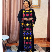 Load image into Gallery viewer, African Design Dashiki Dress Print Muslim Abaya Bazin Robe Gowns Africa Long Maxi Dresses Riche Lady Traditional Islamic