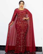 Load image into Gallery viewer, African Diamonds Long Maxi Dress 2020 African Women Loose Dress New Fashion African Dress For Woman Super Hot Drill Long Dress