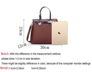 Women's bag luxury high quality classic crocodile pattern handbag brand designer large capacity OL shoulder Messenger bag
