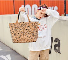 Load image into Gallery viewer, Fashion brand female shoulder bag 2pcs set Women&#39;s large-capacity Handbag New geometric diamond wood grain chain tote bag