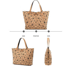 Load image into Gallery viewer, Fashion brand female shoulder bag 2pcs set Women&#39;s large-capacity Handbag New geometric diamond wood grain chain tote bag
