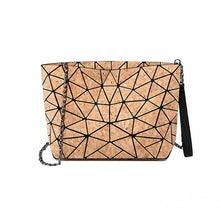 Load image into Gallery viewer, Fashion brand female shoulder bag 2pcs set Women&#39;s large-capacity Handbag New geometric diamond wood grain chain tote bag