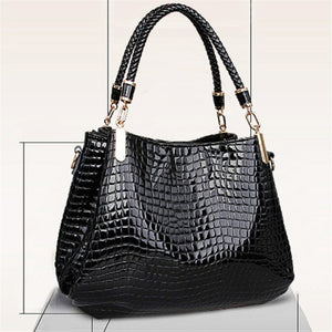 Women's Bag Luxury Crocodile Pattern Shoulder Bag Brand Designer Large Capacity Shoulder Messenger Bag 2pcs Set