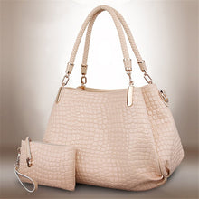Load image into Gallery viewer, Women&#39;s Bag Luxury Crocodile Pattern Shoulder Bag Brand Designer Large Capacity Shoulder Messenger Bag 2pcs Set