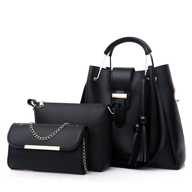 2020 New Fashion Women's Handbags 2 Pcs/set Composite Bags Lady Shoulder Bags Female Totes Large Capacity Women's Crossbody Bags