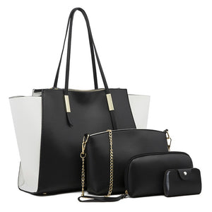 Famous Brand Women Composite Bag Top-Handle Bags Fashion Lady Shoulder Bag Handbag Set PU Leather Bag Women's Handbags 4pcs/set
