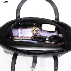 LUCDO Fashion Crocodile Composite Bag 3 PCS Women's Designer Handbags Sets Pu Leather Crossbody Bags For Women 2020 Sac A Main