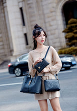 Load image into Gallery viewer, LUCDO Fashion Crocodile Composite Bag 3 PCS Women&#39;s Designer Handbags Sets Pu Leather Crossbody Bags For Women 2020 Sac A Main