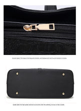 Load image into Gallery viewer, LUCDO Fashion Crocodile Composite Bag 3 PCS Women&#39;s Designer Handbags Sets Pu Leather Crossbody Bags For Women 2020 Sac A Main