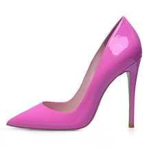 Load image into Gallery viewer, GENSHUO Patent Leather High Heel Shoe Sexy Pointed Toe Thin Heels Woman Pumps 2020 Dress Heels 35-42 Party Shoes Nightclub Pumps