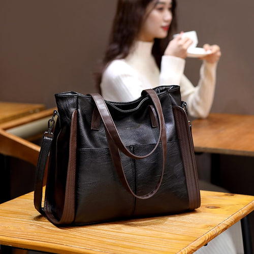 Large capacity leather sheepskin soft leather bag women's 2020 new fashion handbag one shoulder bag women's messenger bag 2020