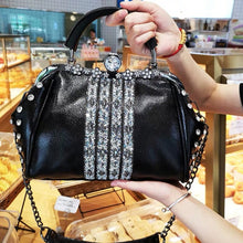 Load image into Gallery viewer, Brand Rhinestones Women&#39;s Handbags Female Shoulder bag designer Luxury Lady Tote Large Capacity Zipper Handbag for Women