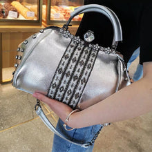 Load image into Gallery viewer, Brand Rhinestones Women&#39;s Handbags Female Shoulder bag designer Luxury Lady Tote Large Capacity Zipper Handbag for Women
