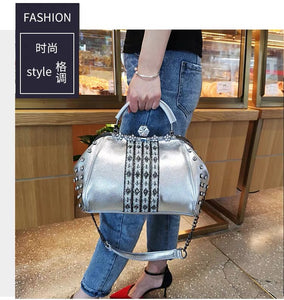 Brand Rhinestones Women's Handbags Female Shoulder bag designer Luxury Lady Tote Large Capacity Zipper Handbag for Women