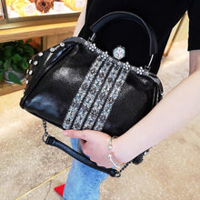 Load image into Gallery viewer, Brand Rhinestones Women&#39;s Handbags Female Shoulder bag designer Luxury Lady Tote Large Capacity Zipper Handbag for Women